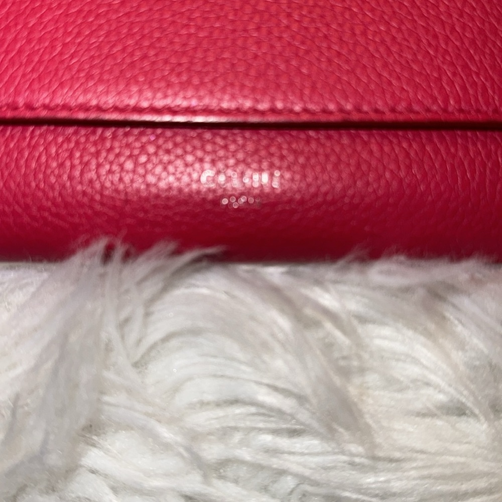 Celine Pink Drummed Leather Large Multifunction Flap Wallet NWT - Picture 7 of 17